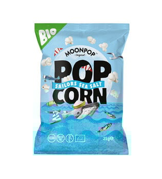 Moonpop - Popcorn Sea Salt Bio 25 Gram 16 Pièces