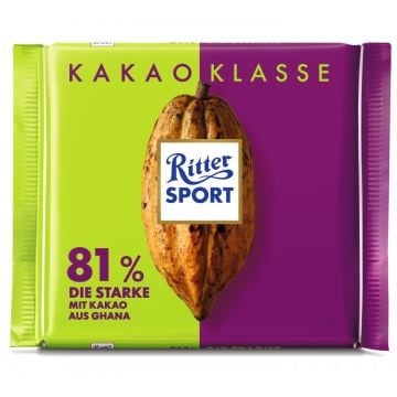 Ritter Sport - Kaka Class 81% Ghana Schokolade 100 Gramm