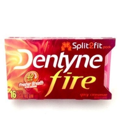Chewing-gum Dentyne Fire Split 2 Fit Cannelle 36 grammes