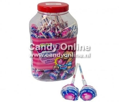 Fiesta Mister Bubble Gum Lollie Strawberry 100 Stück