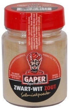 Gaper Zwart Wit Zout Salmiakpoeder 30 Gram 24 Stück
