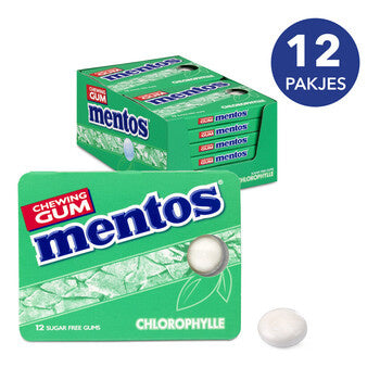 Mentos - Chlorofylle Chewing Gum 12 Pièces