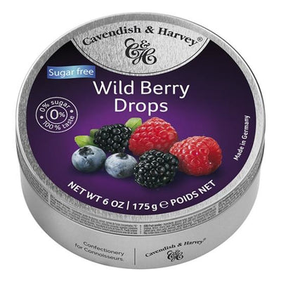 Cavendish & Harvey - Wild Berry Réglisses Suikervrij 175 Gram