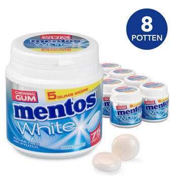 Mentos - White Sweetmint Gum 8 Pièces