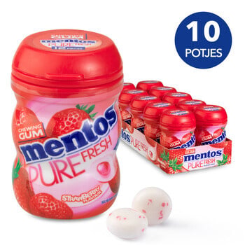 Mentos - Pure Fresh Strawberry Gum 10 Pièces