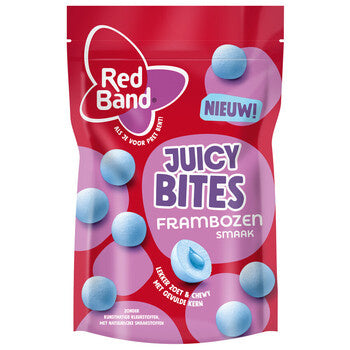 Red Band - Juicy Bites Frambozen 145 Gram 8 Stück