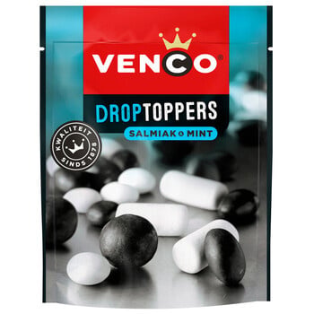 Venco - Lakritztoppers Salmiak Mint 215 Gram 10 Stück