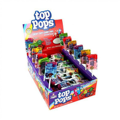 Top Pops - Chewy Taffy Candy Pops 48 Stück