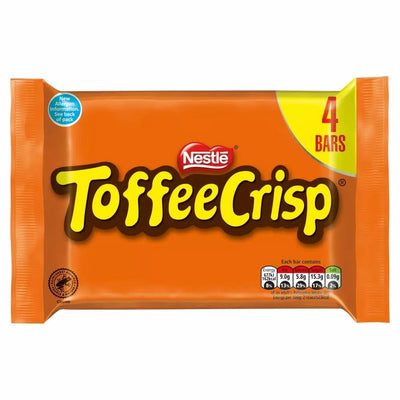 Nestlé - Barres de chocolat au lait Toffee Crisp, multipack de 4, 124 grammes