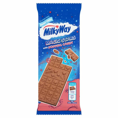 Milky Way - Barre de chocolat Magic Stars avec bonbons pétillants 85 grammes