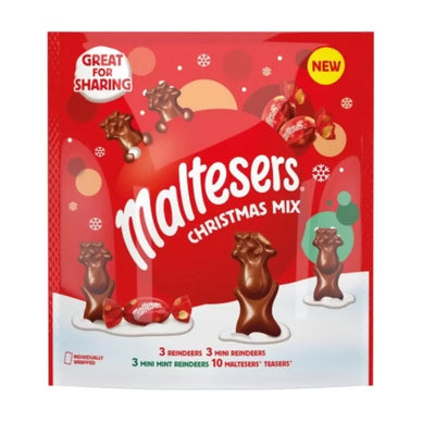 Maltesers - Mélange de Noël, assortiment chocolat à la menthe et chocolat au lait, sachet de 240 g