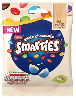 Nestlé - Smarties Weiße Schokolade, 100-Gramm-Beutel