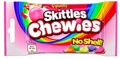 Skittles - Bonbons à mâcher aux fruits, sachet individuel de 45 grammes