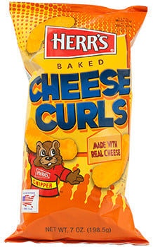Herr's Cheddar Baked Cheese Curls 198,5 Gramm