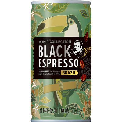 Suntory Boss World Collection schwarzer Espresso Brasilien 185 ml