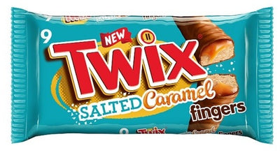 Twix - Caramel salé, paquet de 9, 180 grammes