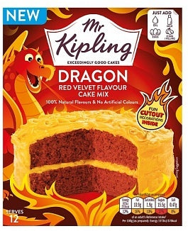 Préparation pour gâteau Red Velvet Dragon de Mr Kipling - 400 grammes