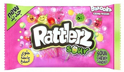 BazookaBazooka - Bonbons acidulés à mâcher Rattlerz 40 grammes - Big Baby Pop 32 grammes 1x - Copie