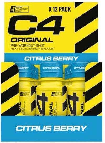 C4 - Energy Shot Citrus Berry 60ml 12 Pièces
