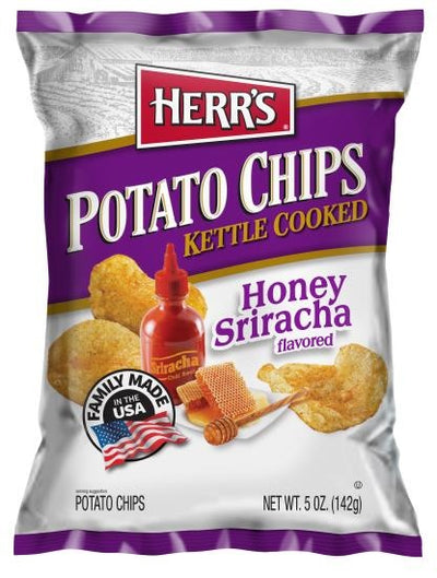 Herr's - Kesselgekochte Kartoffelchips mit Honig-Sricha-Sauce, 142 Gramm