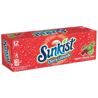 Sunkist - Cherry Limeade 355ml 12 Dosen ***THT 05-10-2025***