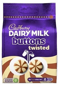 Cadbury - Boutons de lait Dairy Milk torsadés 105 grammes