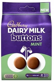 Cadbury - Boutons Dairy Milk Menthe 110 grammes