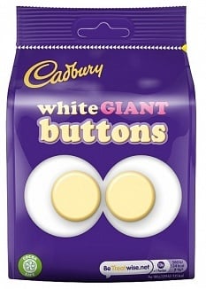 Cadbury - Weiße Riesen-Knopfchips 110 Gramm
