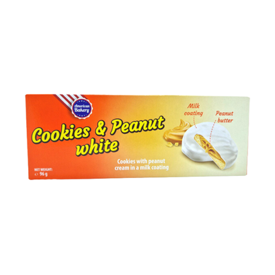 American Bakery - Biscuits et cacahuètes blancs 96 grammes