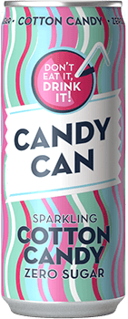 Candy Can – Sprudelnde Zuckerwatte ohne Zucker, 330 ml