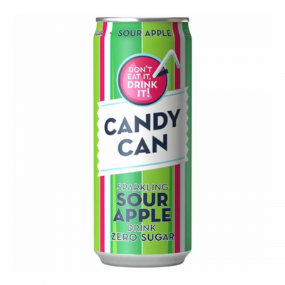 Candy Can – Sprudelnder saurer Apfel, zuckerfrei, 330 ml