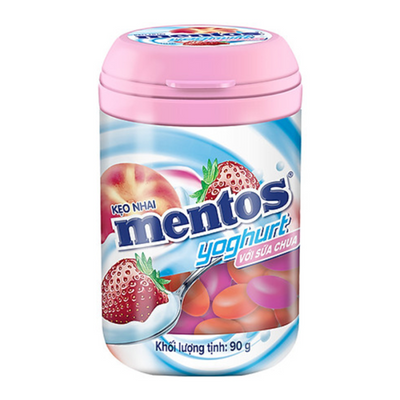 Mentos - Gummi-Erdbeer-Joghurt 90 Gramm