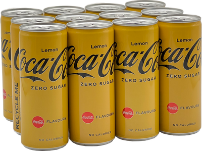 Coca Cola - Zero Lemon 250ml 12 Canettes