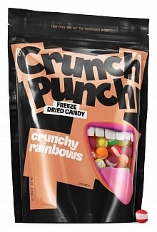 Crunch Punch – Gefriergetrocknete Bonbons – Knusprige Regenbogen 100 Gramm (Halal)