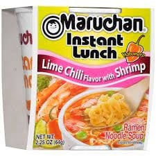 Maruchan - Déjeuner instantané - Nouilles aux crevettes et citron vert 64 grammes