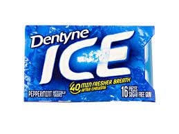 Dentyne - Chewing-gum à la menthe glacée, paquet de 16