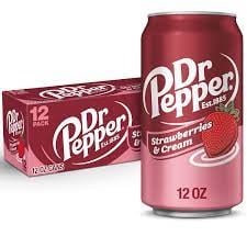 Dr. Pepper - Strawberry Cream 355ml 12 Canettes