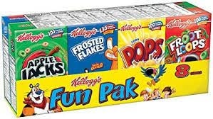 Kellogg's Fun Pak, paquet de 8, 243 grammes