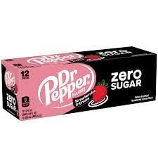 Dr. Pepper - Strawberry Cream Zero 355ml 12 Canettes