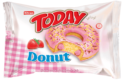 Heute – Erdbeer-Donut (50 Gramm)