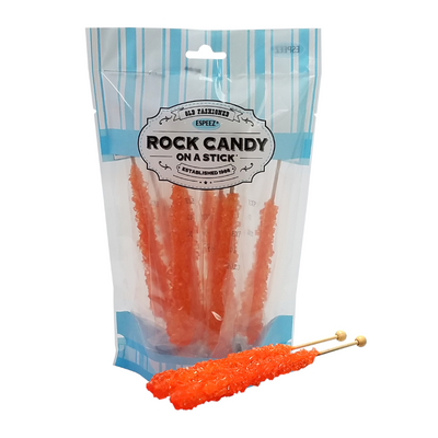 Espeez Orange Rock Candy on a Stick, paquet de 8, 184,1 grammes
