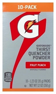 Gatorade - Poudre désaltérante Punch aux fruits 35 g, paquet de 10