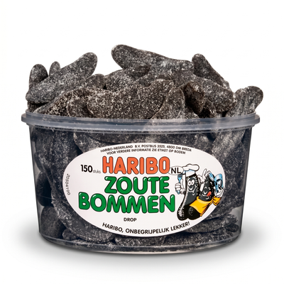 Haribo Silo Zoute Bommen 150 Stück 1350 Gram