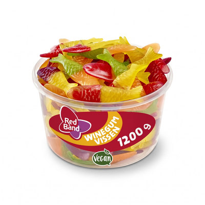 Red Band Silo Winegum Vissen 100 Pièces 1200 Gram
