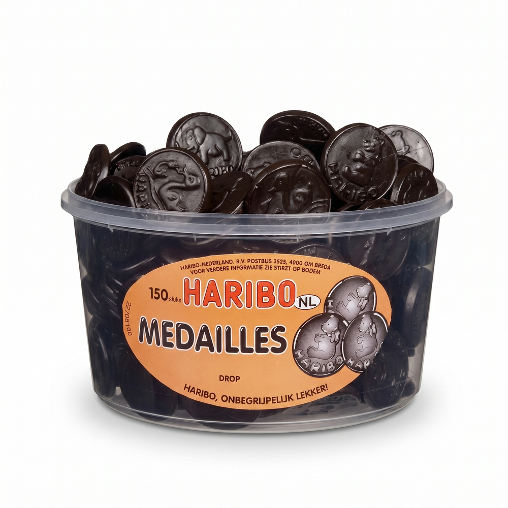 Haribo Silo Drop Medailles 150 Stuks 1350 Gram