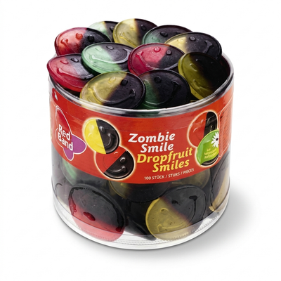 Red Band Zombie Réglisse-Fruit Smiles 1200 Gram 100 Pièces