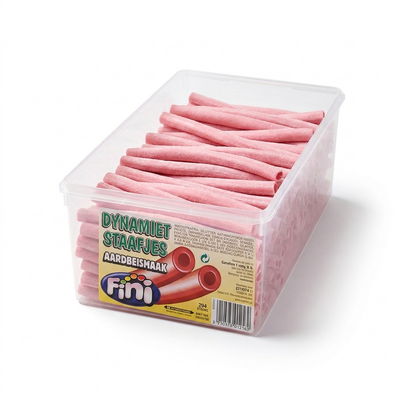 Fini - Dynamietstaafjes aardbei 250 Stück