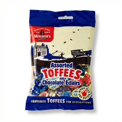 Walkers - Sachet de 150 grammes de caramels et éclairs assortis Nonsuch