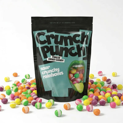 Crunch Punch – Gefriergetrocknete Bonbons – Saure, knusprige Regenbogenbonbons, 100 Gramm