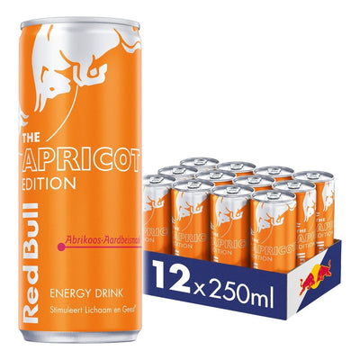 Red Bull - Abrikoos Aardbeiensmaak 250ml 12 Canettes